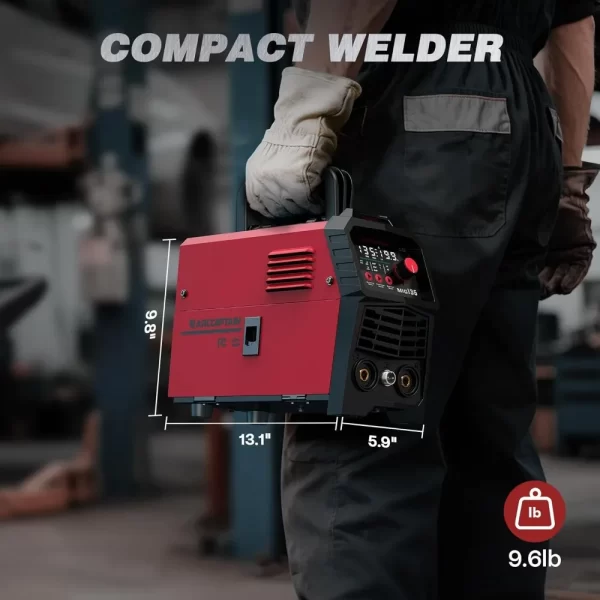 ARCCAPTAIN 135A MIG Welder, 2025 Newest [Large LED Display] 110V Welder Flux Core MIG, Lift TIG, Stick, 3 in 1 Welding Machine G - Image 6