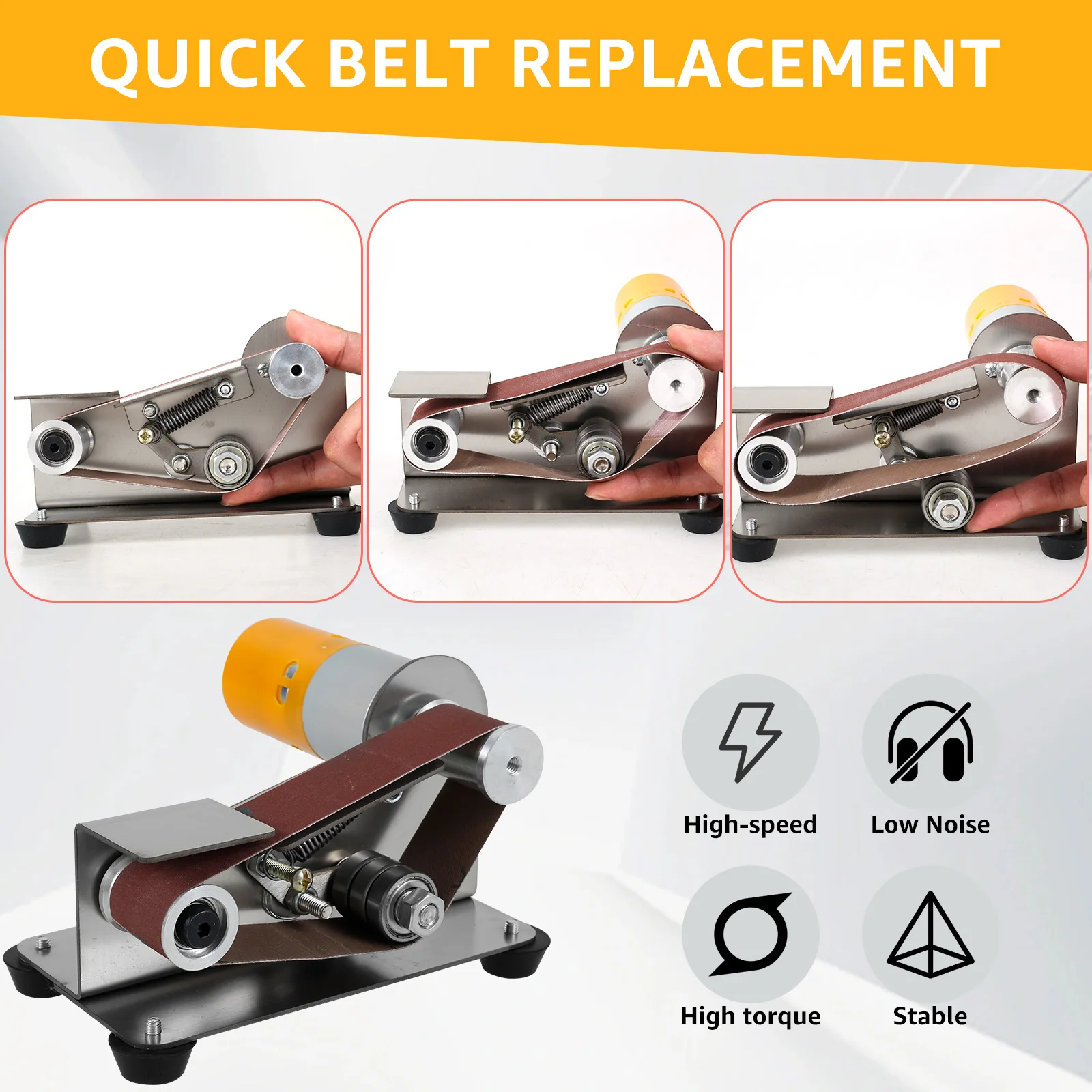 Mini Belt Grinding Machine Tool Sharpening Machine Sanding Grinding Electric - Image 5