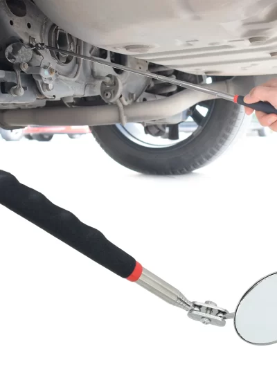 Black Undercar Inspection Universal Telescopic Folding Mirror