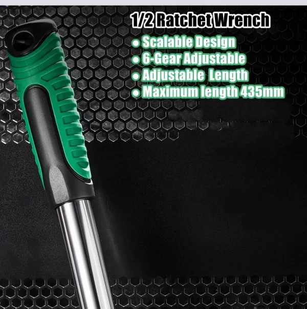Telescopic Socket Ratchet Wrench for Automotive Repair Adjustable Head - Image 18