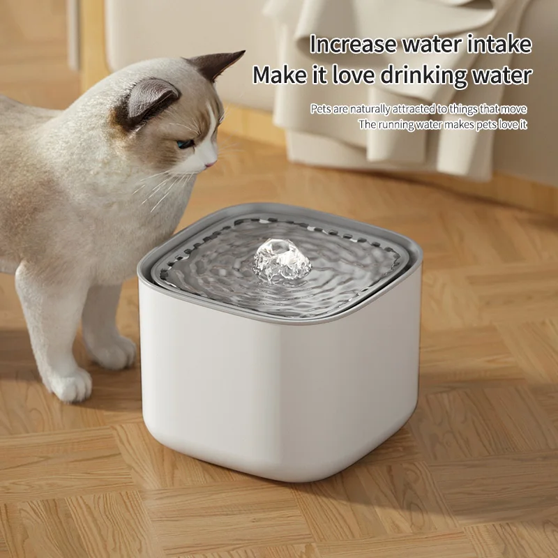 3L Cat Water Fountain Auto Recirculate Filter Large Capacity Filtring Cat Water Drinker