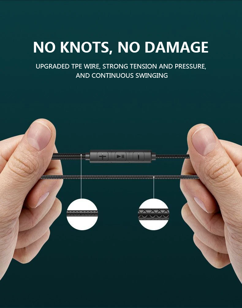 #Type C Headphones HiFi Bass Stereo Volume Control Headset With HD Mic 3.5mm Wired Earbuds For iPhone15/Samsung Galaxy Earphones - Image 5