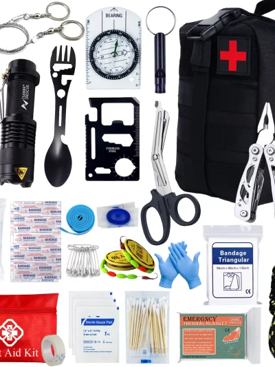 Survival First Aid Kit Survival Full Set Molle Outdoor Gear Emergency Kits Trauma Bag
