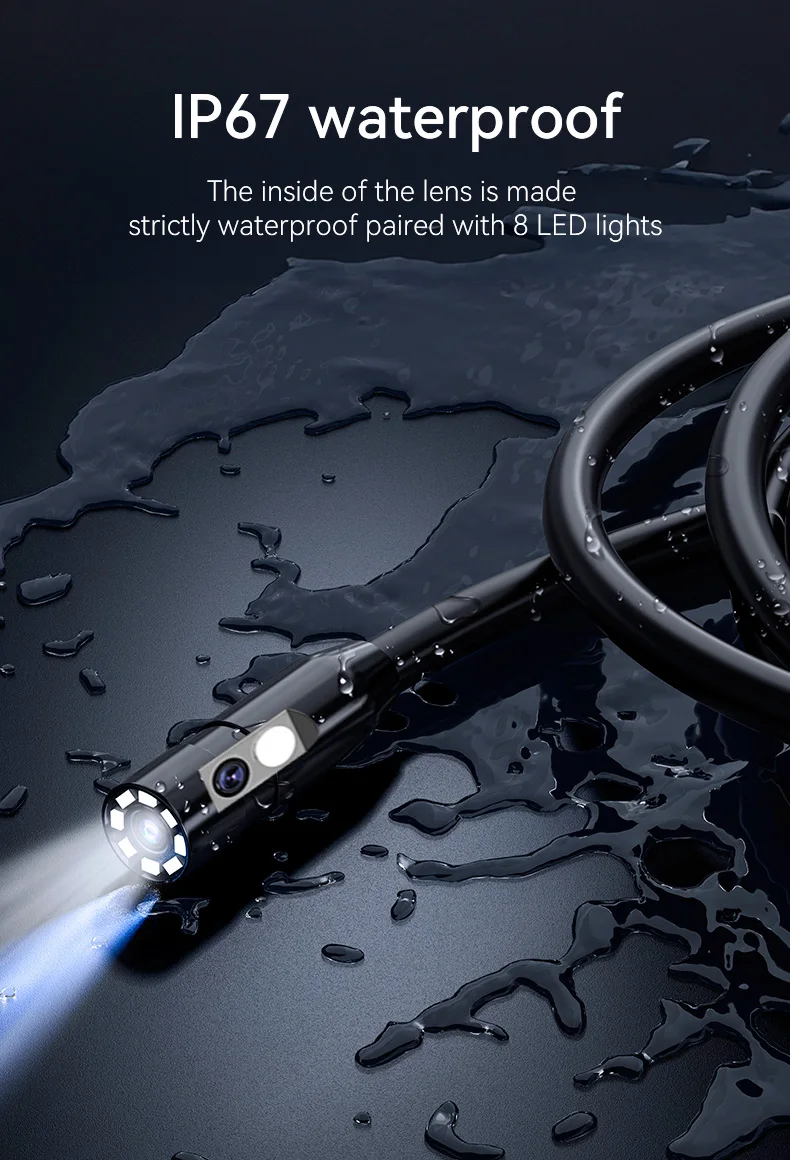 KERUI Industrial Endoscope Camera 4.3 "Single Dual Lens HD 1080P Car Inspection Borescope IP67 Waterproof Sewer Camera With LED - Image 16