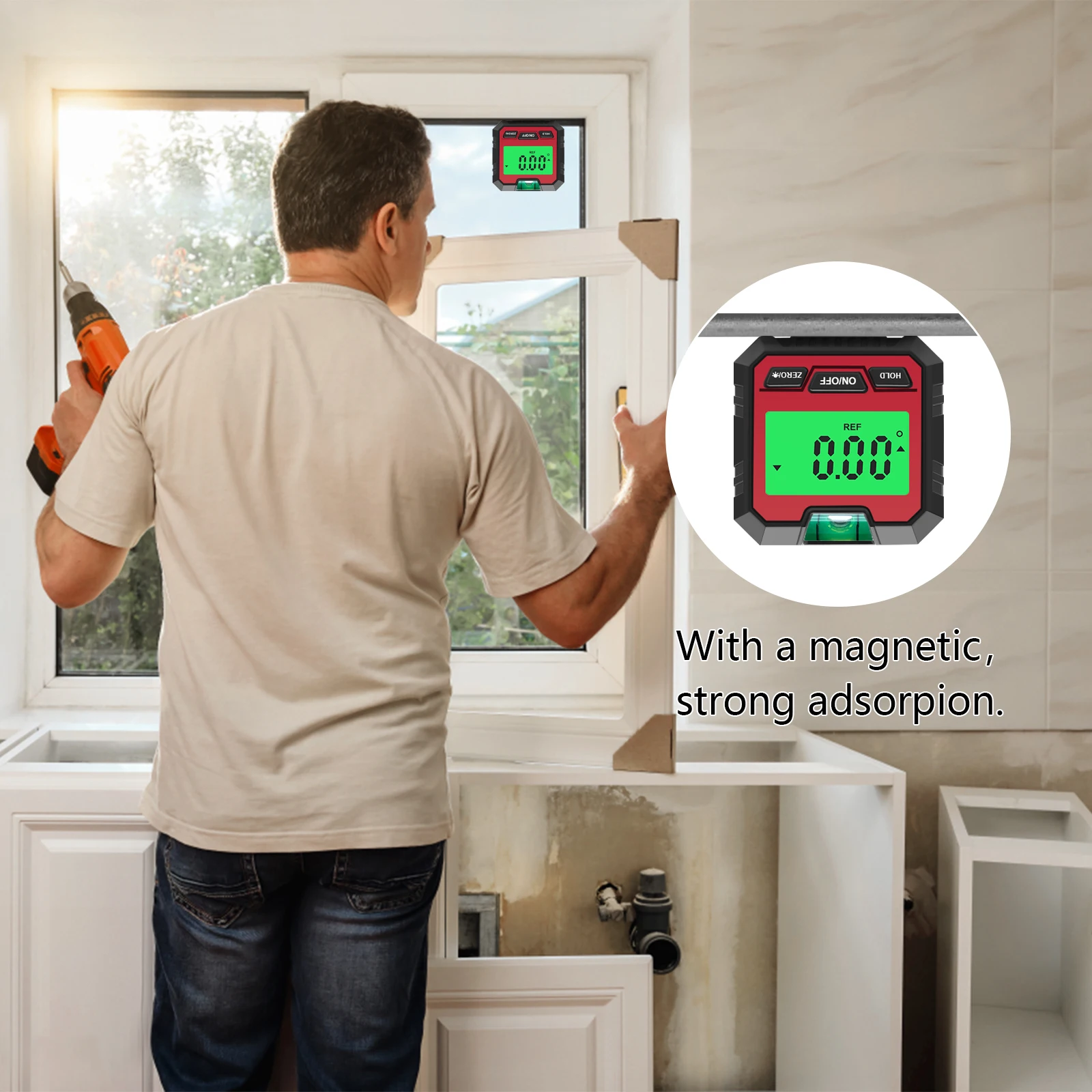 360 Degree Level Box Precision Digital Angle Protractor Universal Mini Digital Protractor Inclinometer Tester Measuring Tools - Image 17