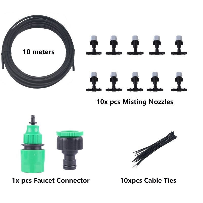 New Irrigation 10Meters 10 Sprinklers Nozzles Water Sprayer Misting Fog - Image 7