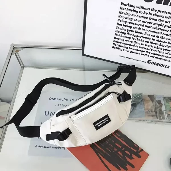 Japanese Harajuku Reflective Chest Bag Women and Men Waist Bag Collage Student Crossbody Bags Purses and Handbags - Image 4
