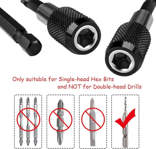 60/100/150mm Hexagonal Quick-release Self-locking Extension Rod Electric Drill Driver - Image 20