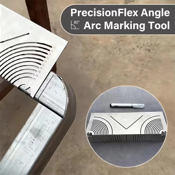 Precise-Flex Angle Arc Marking Tool Efficient Metal Pipe Saddle Cutting Guide Pipefitter Measuring - Image 5