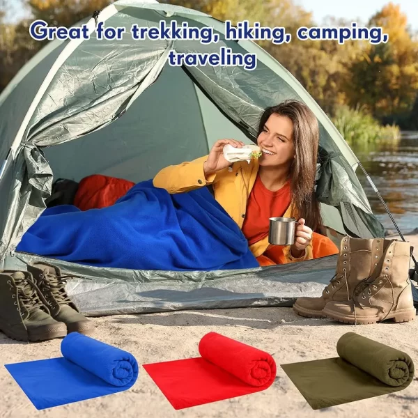Fleece Sleeping Bag Portable Ultra-light Polar Travel Sheets for Adults Outdoor Camping Tent Bed Warm Sleeping Bag Liner - Image 5