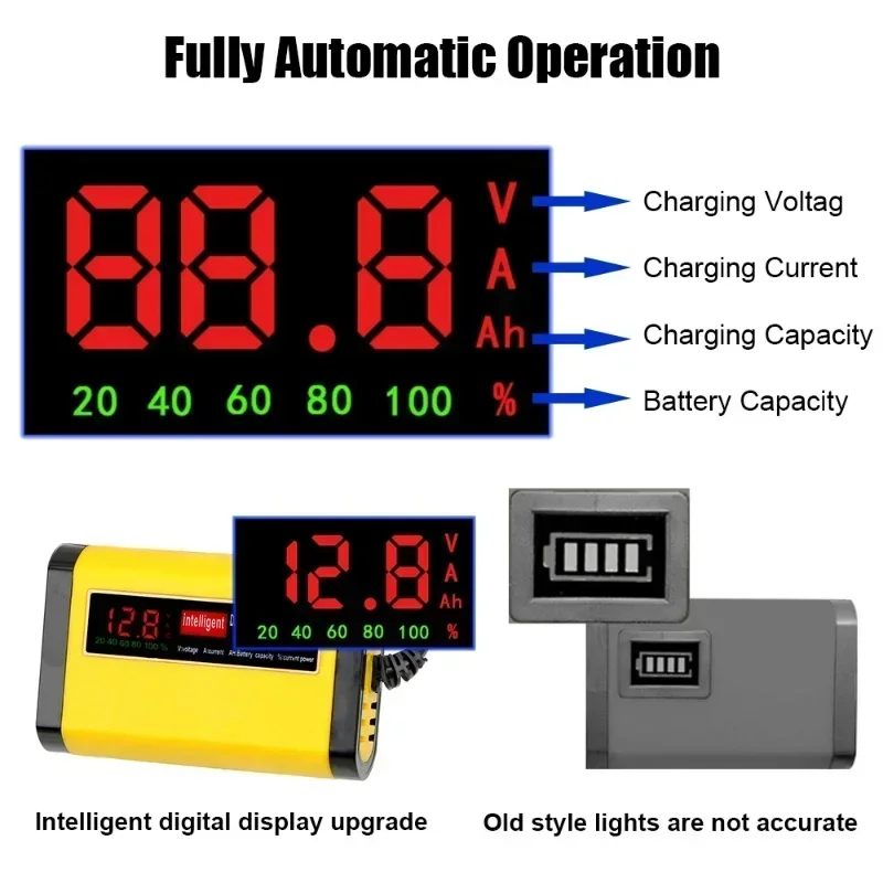 Digital LCD Car Battery Charger 2A – Fully Automatic Charging for AGM, GEL & Lead-Acid Batteries - Image 13