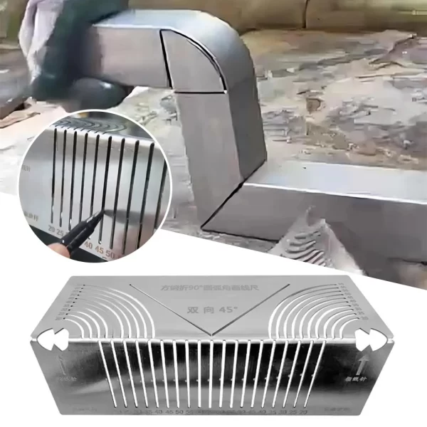 Precise-Flex Angle Arc Marking Tool Efficient Metal Pipe Saddle Cutting Guide Pipefitter Measuring - Image 10