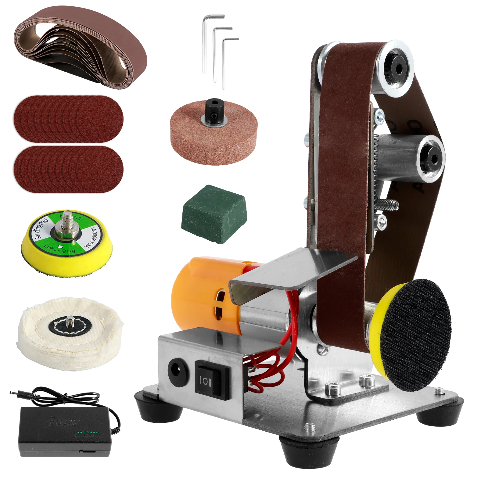 Mini Belt Grinding Machine Tool Sharpening Machine Sanding Grinding Electric - Image 7