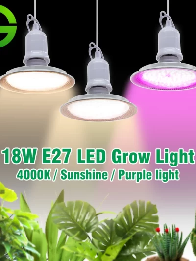 E27 18W Full Spectrum LED Grow Light Sunlike Phytolamp Bulb for Plants Flower Greenhouse Tent Hydroponic