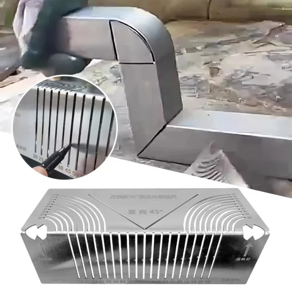 Precise-Flex Angle Arc Marking Tool Efficient Metal Pipe Saddle Cutting Guide Pipefitter Measuring