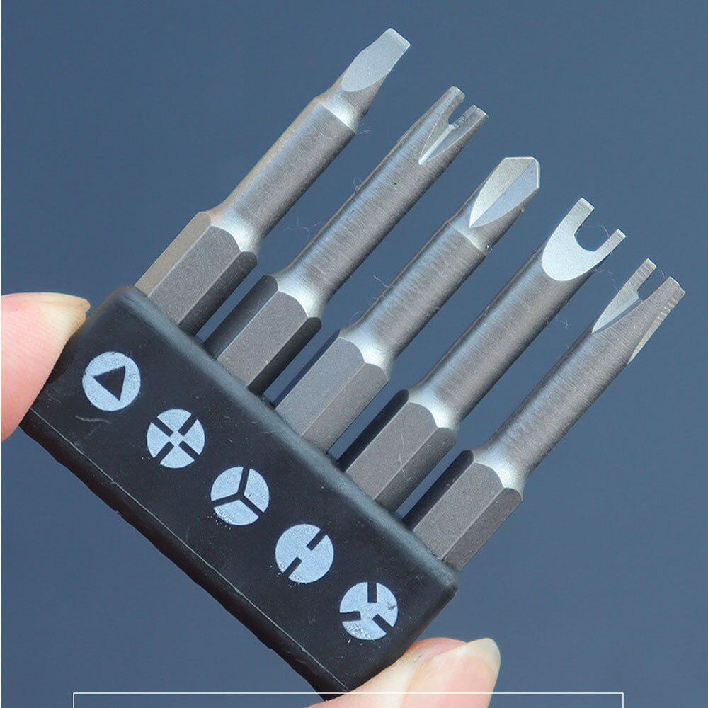 5Pcs Special shaped Screwdriver Set 50mm U-shaped Y-Type Triangle Inner Cross Three Points Screwdriver Bit Tool - Image 9