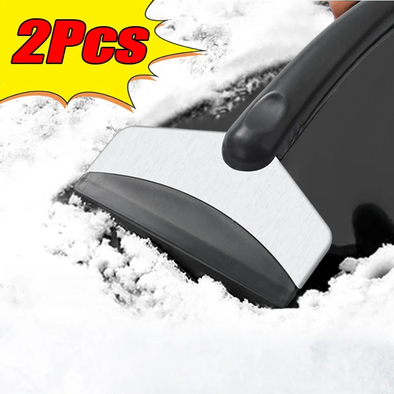 2Pcs Multifunction Car Snow Shovel Winter Windshield Defrosting Ice Scraper