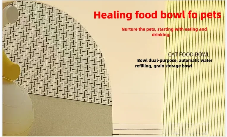 Cat bowl automatic feeder for cats, dogs, pets, water dispensers, integrated cat bowl, cat food basin, dogs, eating, drinking wa - Image 12