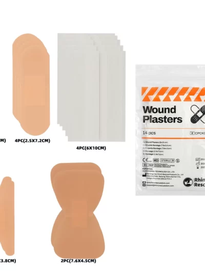 Rhino Rescue Variety Bandages Pack Assorted Sizes Fingertip Bandages Waterproof Bandages