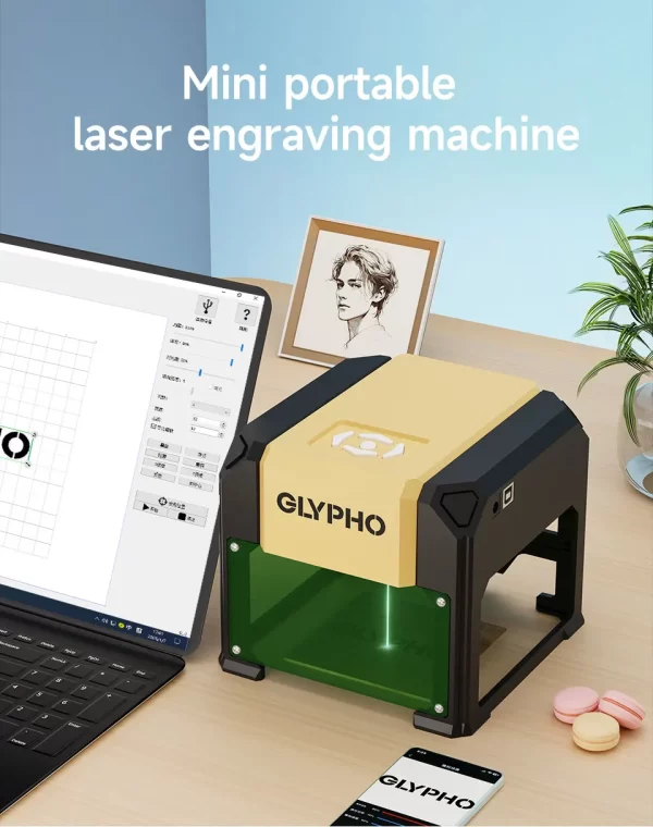 3000mW Laser Engraver Machine CNC Highly Accurate Portable 3W Laser Engraving Cutting Machine For Dog Tag Paper Leather Wood DIY - Image 7