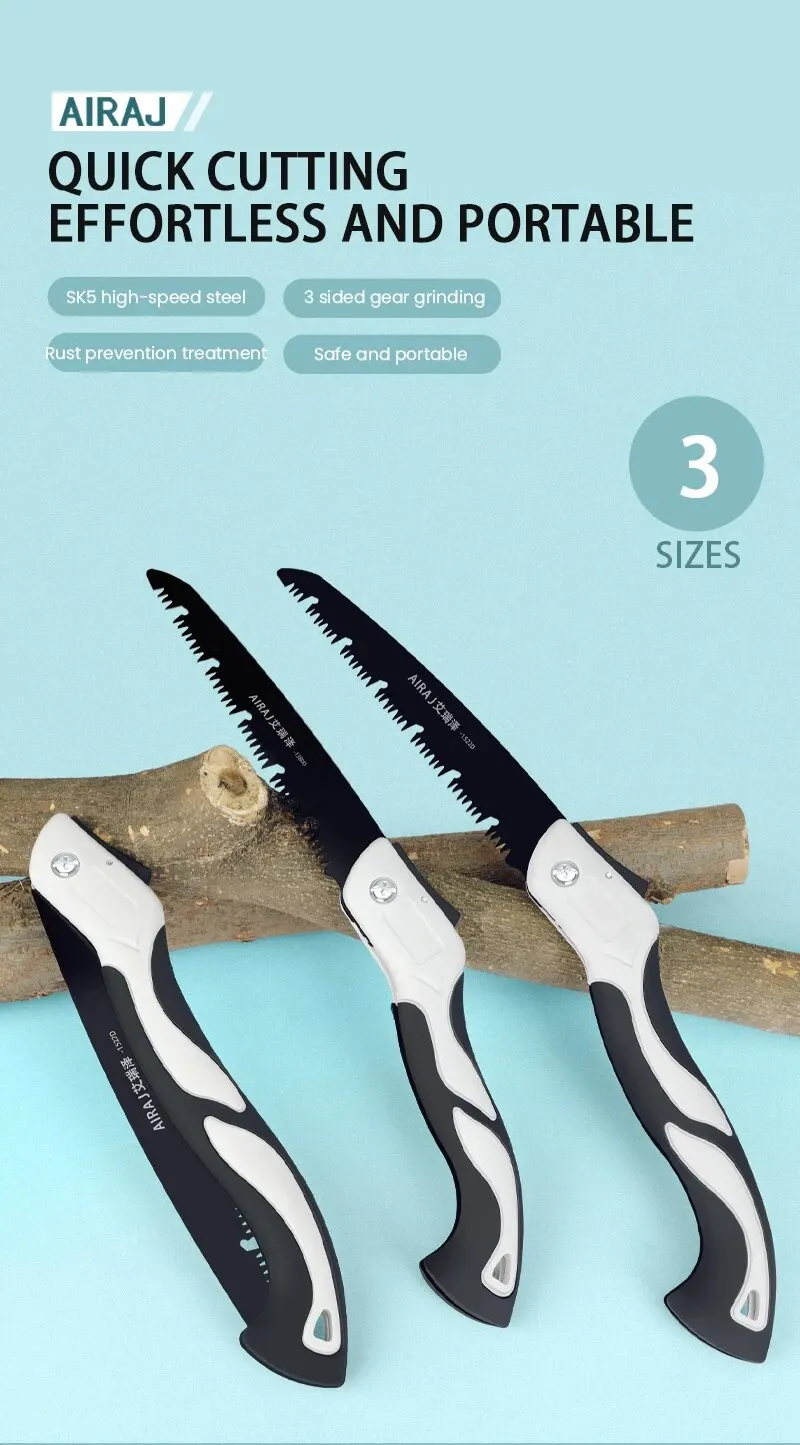 AIRAJ Woodworking Folding Saw Multifunction Cutting Wood Sharp - Image 10