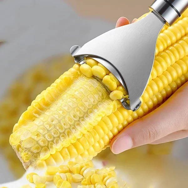 Stainless Steel Corn Peeler Serrated Corn Stripper Peelers Cob Shaver Planer - Image 4