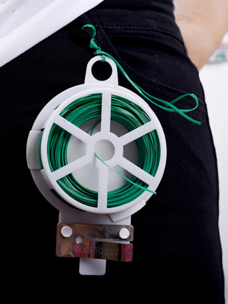 1 Roll/100M Multifunctional Plastic Steel Twist Tie Sturdy Reusable Garden Flower Plant Support Strap Tie - Image 15