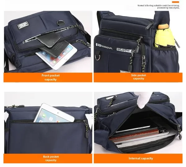 Design Oxford Shoulder Bag Large Capacity Men's Casual Multi-layer - Image 18
