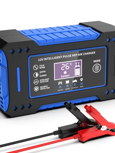 Battery Repair LCD Display 6A 12V Intelligent Car Battery Charger Car and Motorcycle Battery Charging Unit