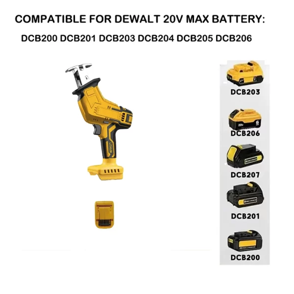Electric Reciprocating Saw Electric Horse Knife Small Handheld Outdoor Cutting Saw Fit Makita/Dewalt/Milwaukee 18V Battery - Image 7