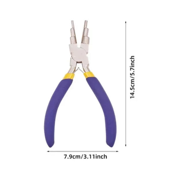 6-in-1 Carbon Steel Round Nose Jewelry Pliers Bail Making Pliers DIY Hand Tool Metal Lobster Buckle Earring Hooks Six-section - Image 7
