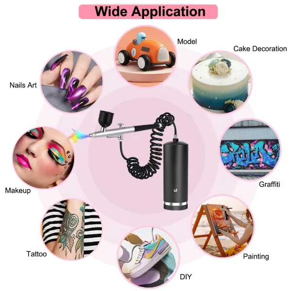 Airbrush with Compressor Airbrush Painting Mini Spray Gun for Painting Electric Paint Gun Airbrush Compressor Paint Spray Gun - Image 2