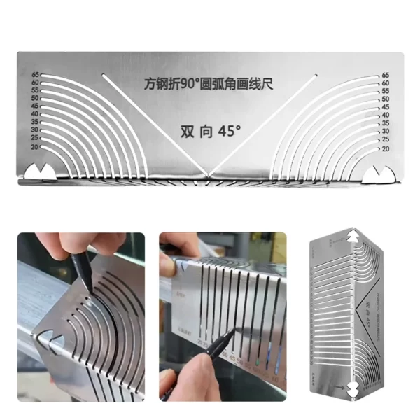 Precise-Flex Angle Arc Marking Tool Efficient Metal Pipe Saddle Cutting Guide Pipefitter Measuring - Image 15