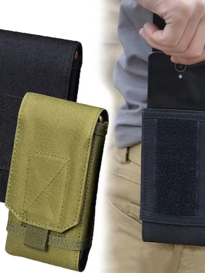 Outdoor Camouflage Bag Tactical Army Phone Holder Sport Waist Belt Case Waterproof Nylon