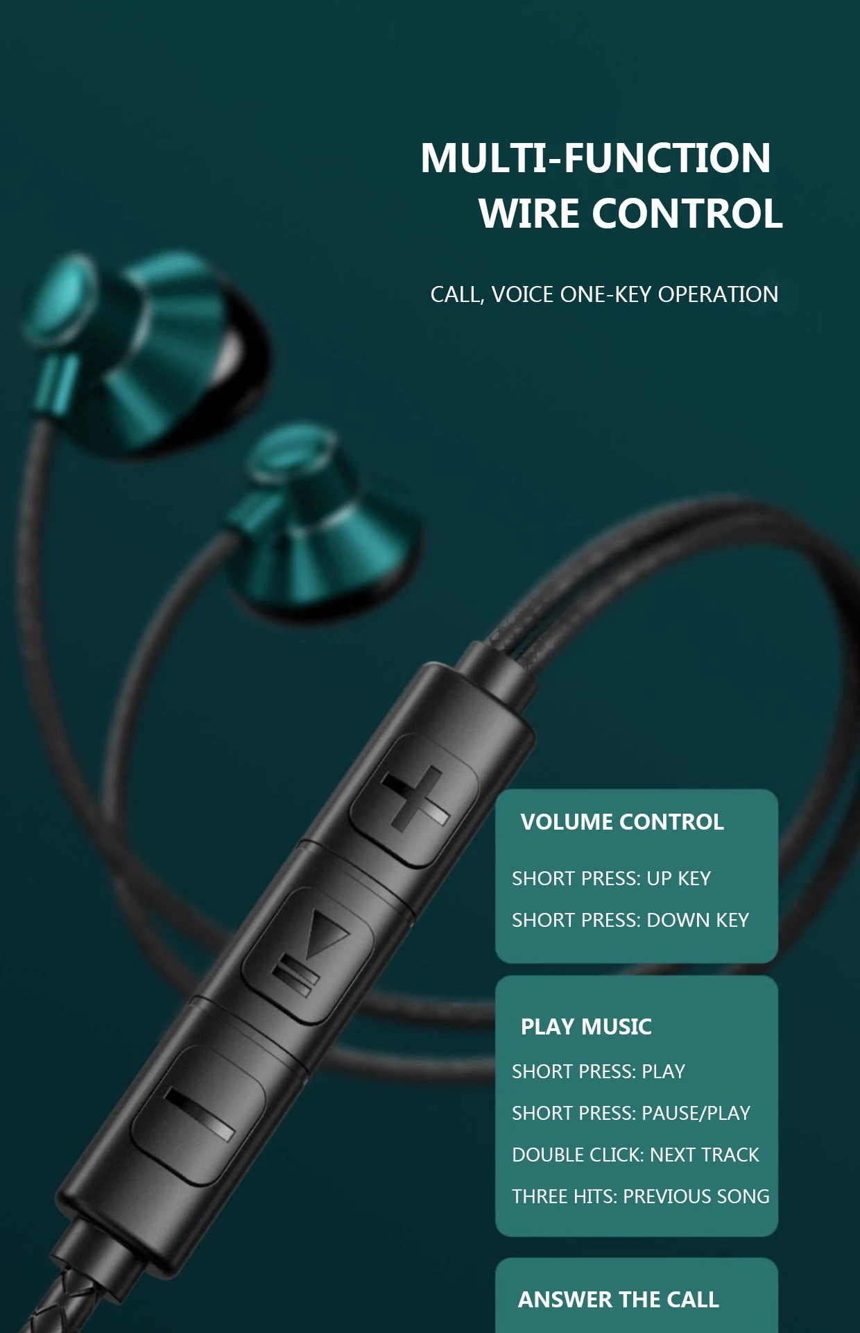 #Type C Headphones HiFi Bass Stereo Volume Control Headset With HD Mic 3.5mm Wired Earbuds For iPhone15/Samsung Galaxy Earphones - Image 19