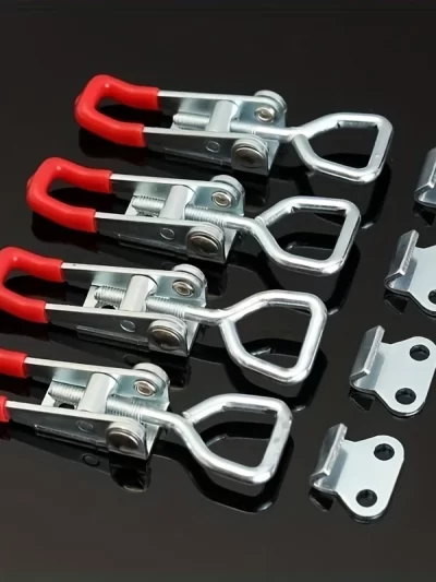 4pcs Heavy Duty Iron Adjustable Strap Latch Clamp Bolt Type Quick Clamp Accessories Horizontal Clamp