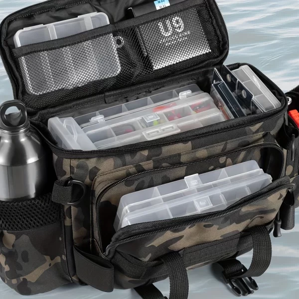 A practical fishing gear bag - canvas waist bag crossbody shoulder bag - Image 9