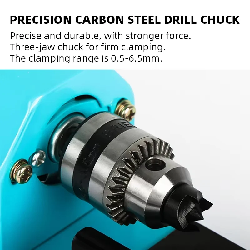 Electric Wood Mini Lathe Machine - Beads Grinding Polishing Beading Woodturning Lathe for Craft And DIY Projects - Image 3