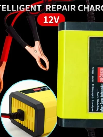 Digital LCD Car Battery Charger 2A – Fully Automatic Charging for AGM, GEL & Lead-Acid Batteries