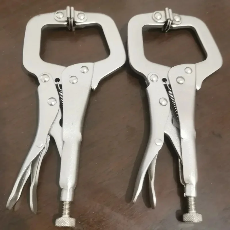 1/2pcs 6in Heavy-Duty Locking C-Clamp Pliers Adjustable Welding Clamp