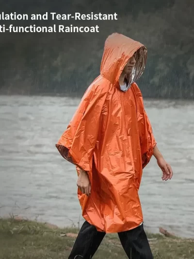 Emergency Raincoat Poncho Waterproof Rainwear Blanket Survival Camping Equipment