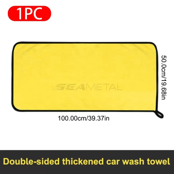 SEAMETAL Microfiber Car Washing Towel 400GSM Double-Sided Coral Velvet Clean Towels High Water Absorption - Image 9