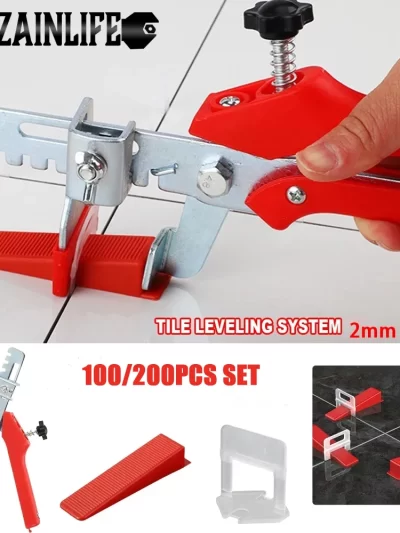 Tile Leveling System Tile Plier Set Tile Spacers Laying Level Wedges Alignment Spacers Clips 100/200pcs