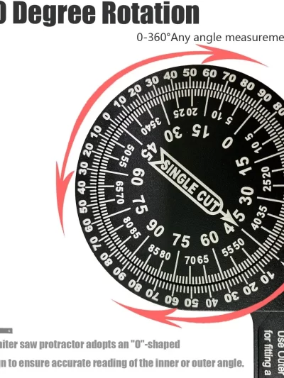 Miter Saw Protractor Aluminum Angle Finder Woodworking Angle Gauge