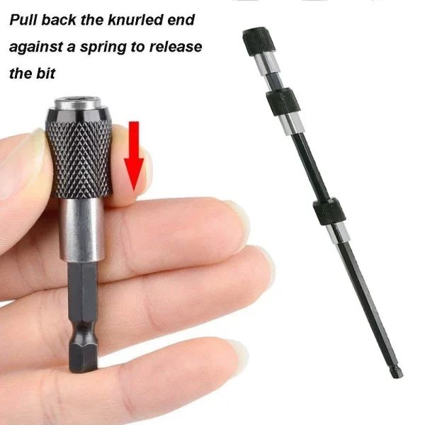60/100/150mm Hexagonal Quick-release Self-locking Extension Rod Electric Drill Driver - Image 11