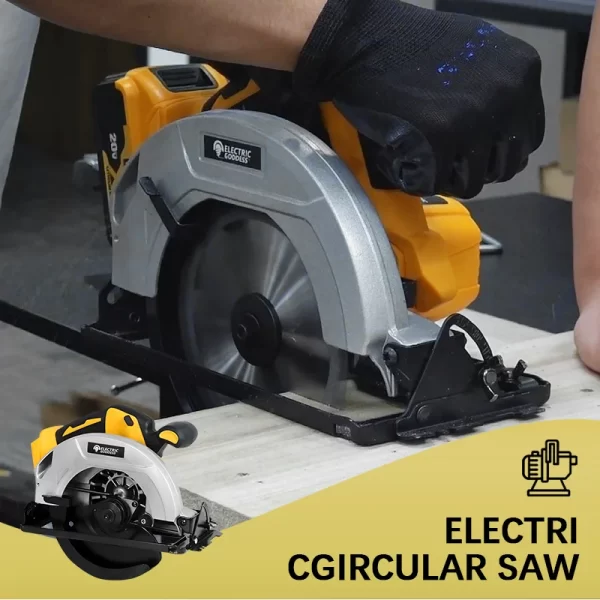 7-inch Cordless Circular Saw 5000rpm Brushless Woodworking Saw 45-degree Cutting Angle Adjustment For Dewalt 20V Battery Pin - Image 4