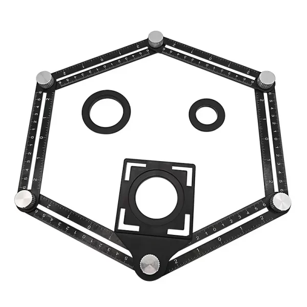 6 Fold Set Construction Angle Measuring Ruler Aluminum Alloy - Image 10