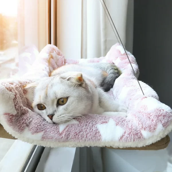 Pet Cat Hammock Aerial Hanging Cat Bed Cats Bed House Kitten Climbing Frame Sunny Window Seat - Image 3