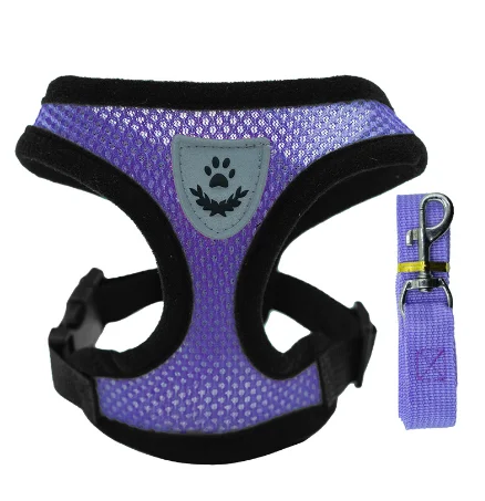 Cat Harness Vest Walking Lead Leash For Puppy Dogs Collar Polyester Adjustable Mesh Dog Harness For Small Medium Pet Accessories - Image 13