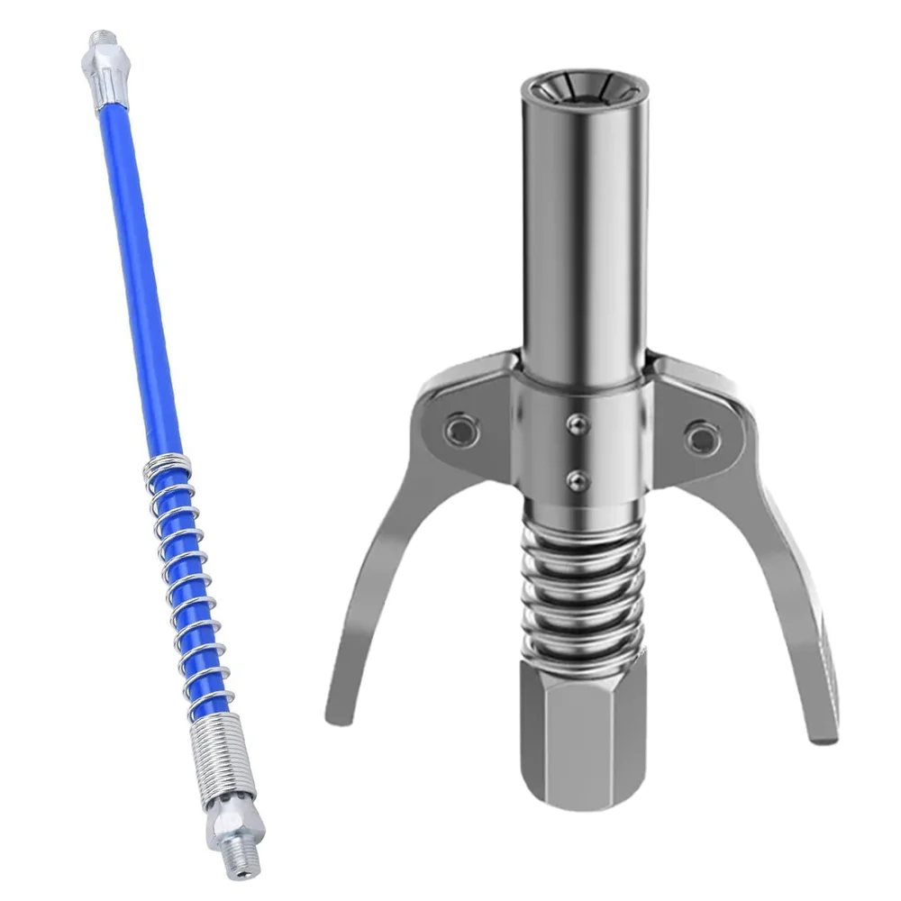 10000PSI Grease Gun Coupler NPTI/8 Oil Pump Quick Release Grease Nozzle Injector - Image 8